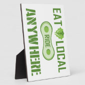 Plaque Photo Manger Localement, Parcourir N'Importe Où (Côté)