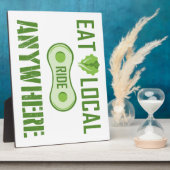 Plaque Photo Manger Localement, Parcourir N'Importe Où (Côté)