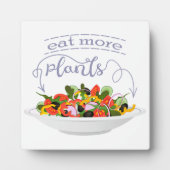 Plaque Photo Mangez plus de plantes frais motivation salade let (Devant)