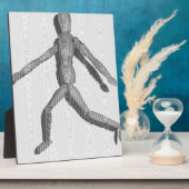 Plaque Photo Mannequin humain en bois (Côté)