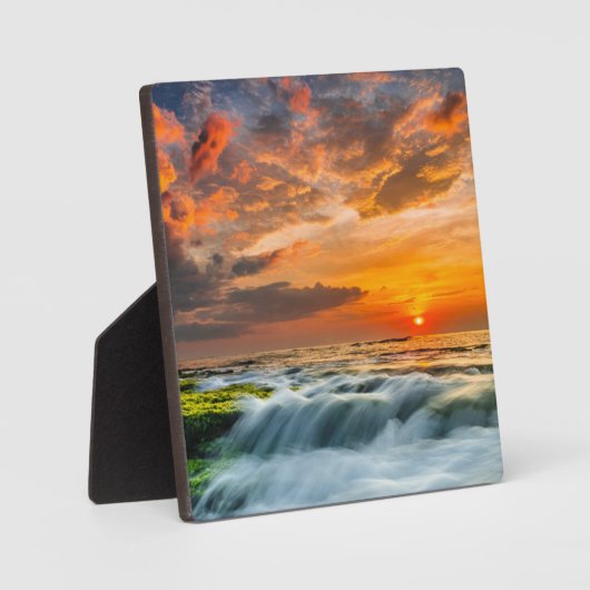 Plaque Photo Manyar Beach À Sunrise (Recto)