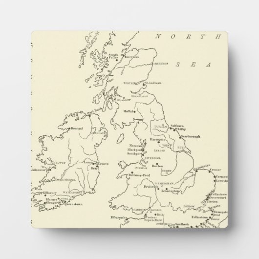 Plaque Photo Map of Britain | Refuge sanitaire (Devant)