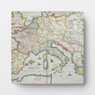 Plaque Photo Map of the Empire of Charlemagne