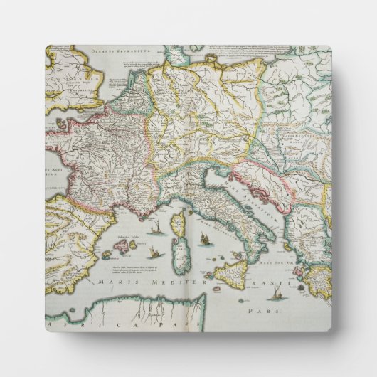 Plaque Photo Map of the Empire of Charlemagne (Devant)