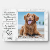 Plaque Photo Marble Animaux commémoratifs Souvenir Chien Keepsa (Devant)