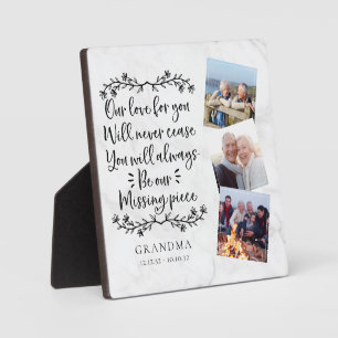 Plaque Photo Marble Family Memorial Trois garde-photos