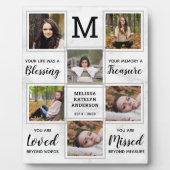 Plaque Photo Marble Memorial Keepsaké Unique Photo Collage (Devant)