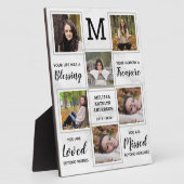 Plaque Photo Marble Memorial Keepsaké Unique Photo Collage (Côté)