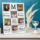 Plaque Photo Marble Memorial Keepsaké Unique Photo Collage (Côté)