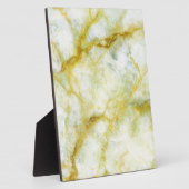 Plaque Photo Marbre avec fils jaunes (Côté)