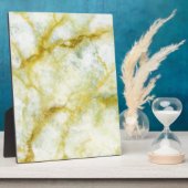 Plaque Photo Marbre avec fils jaunes (Côté)