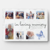 Plaque Photo Marbre Collage Photo En Mémoire Amoureuse Papillon (Devant)
