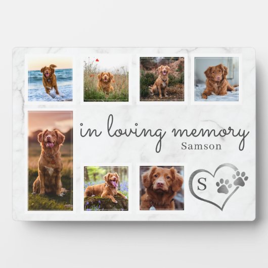 Plaque Photo Marbre dans l'amour mémorial Chien mémoire (Devant)