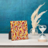 Plaque Photo Marbre Liquide Abstrait Or Rouge (Insitu)