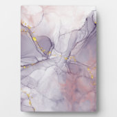 Plaque Photo Marbre Violet et Or (Devant)