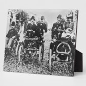 Plaque Photo Marcel (d.1903) et Louis (1877-1944) Renault driv (Côté)