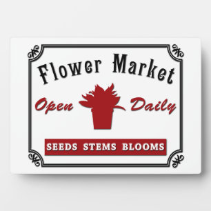 Plaque Photo Marché aux fleurs