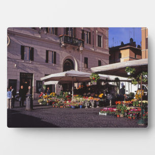 Plaque Photo Marché aux fleurs Rome
