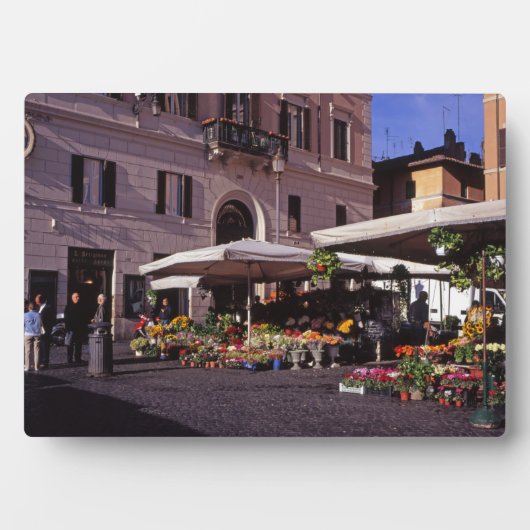 Plaque Photo Marché aux fleurs Rome (Devant)