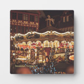 Plaque Photo Marché de Noël, Francfort, Allemagne (Devant)