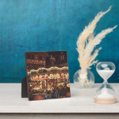 Plaque Photo Marché de Noël, Francfort, Allemagne (Insitu)