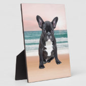 Plaque Photo Mare French Bulldog Beach Eau Soleil (Côté)