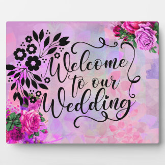 Plaque Photo Mariage Amethyst Raspberry