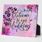 Plaque Photo Mariage Amethyst Raspberry (Côté)