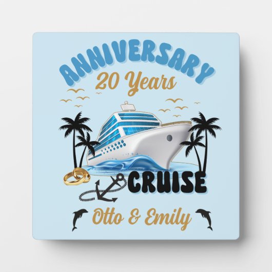 Plaque Photo Mariage Anniversaire Couple Cruise (Devant)