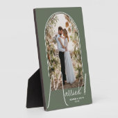 Plaque Photo Mariage Arch Photo Sage Green (Côté)
