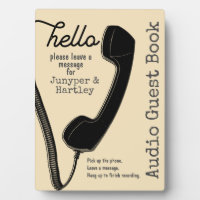 Mariage Audio Guest Book Signer Téléphone noir sur