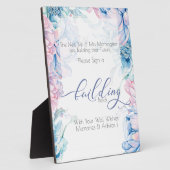 Plaque Photo Mariage | Bâtiment BLue Peonies roses (Côté)