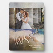 Plaque Photo Mariage BLESSEE Aquarelle Tablette (Devant)