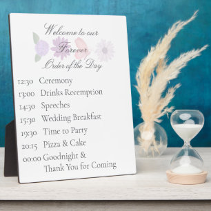 Plaque Photo Mariage botanique romantique aux fleurs sauvages e