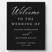Plaque Photo Mariage Célébration moderne Script de bienvenue Pl (Devant)