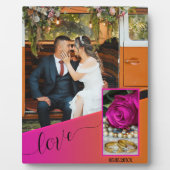 Plaque photo Mariage de Boho rose-orange (Devant)