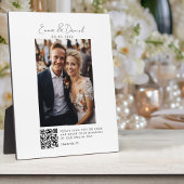 Plaque Photo Mariage de code QR photo