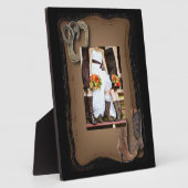 Plaque Photo mariage de cowboy rustique de l'ouest (Côté)