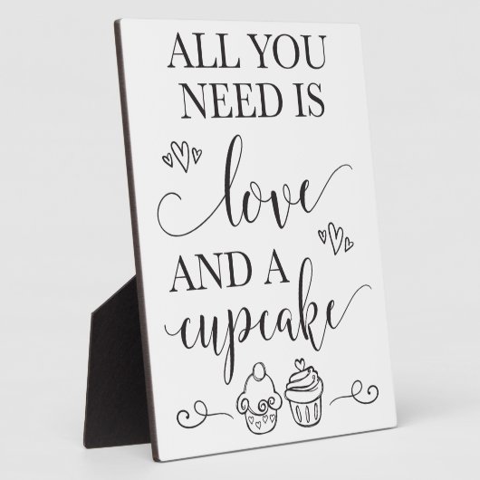 Plaque Photo Mariage de dessert Cupcake avec Easel (Côté)