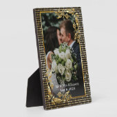 Plaque photo Mariage de M. et Mme Gold Frame (Côté)