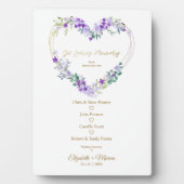 Plaque Photo Mariage de mémoire vive violet (Devant)