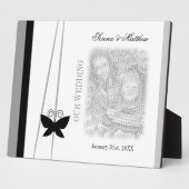 Plaque Photo Mariage de papillon noir (Côté)