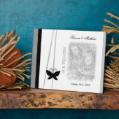 Plaque Photo Mariage de papillon noir (Côté)