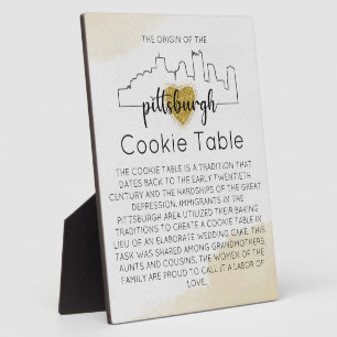 PLAQUE PHOTO MARIAGE DE SIGNE DE TABLEAU DE COOKIES PITTSBURGH