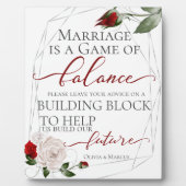 Plaque Photo Mariage demande bloc de construction Dusty Blush (Devant)