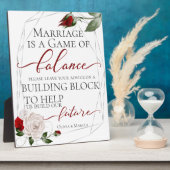 Plaque Photo Mariage demande bloc de construction Dusty Blush (Côté)