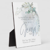 Plaque Photo Mariage | Dusty Blue Over the Moon in Love (Côté)