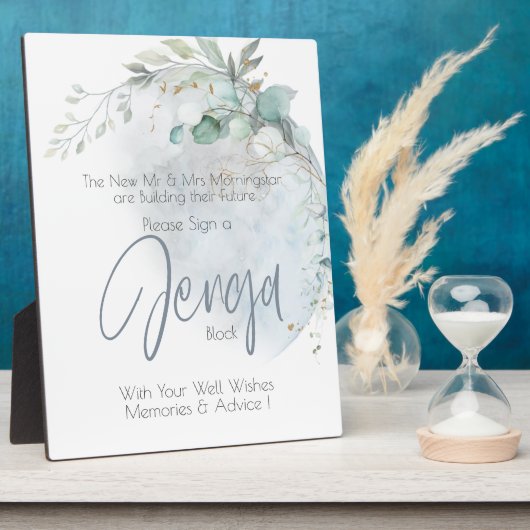 Plaque Photo Mariage | Dusty Blue Over the Moon in Love (Côté)