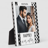 Plaque photo Mariage en noir et blanc (Côté)