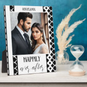 Plaque photo Mariage en noir et blanc (Côté)